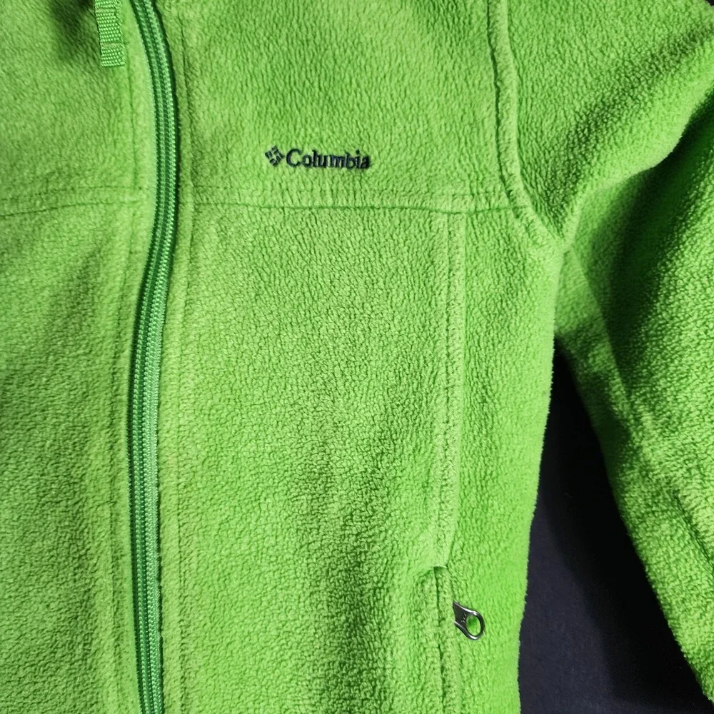 Columbia Benton Springs Fleece Jacket Toddler‎ 4T Lime Green Full Zip Mock Neck